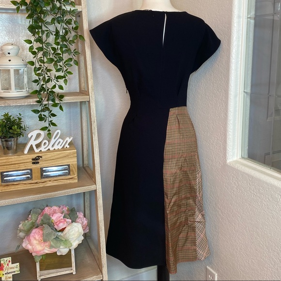 🆕Zara Patchwork asymmetrical midi dress - Picture 11 of 14